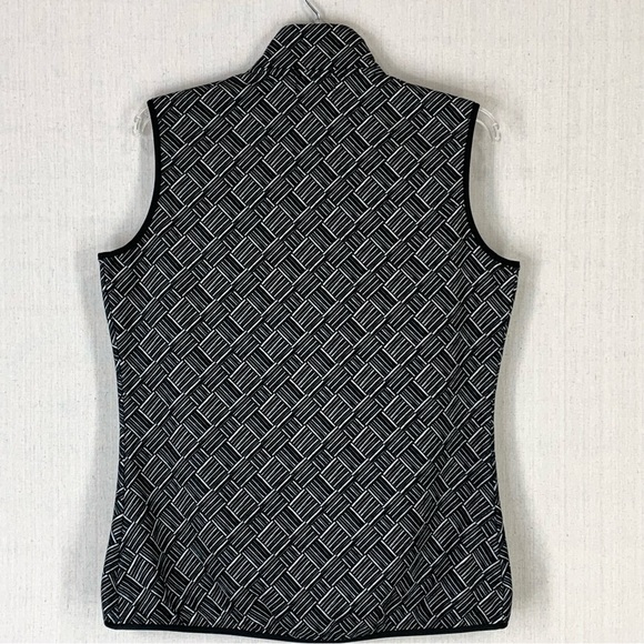 Adidas Women's Full Zip Geometric Print Faux Fur Lined Golf/Athletic Vest-Size S - Picture 10 of 16